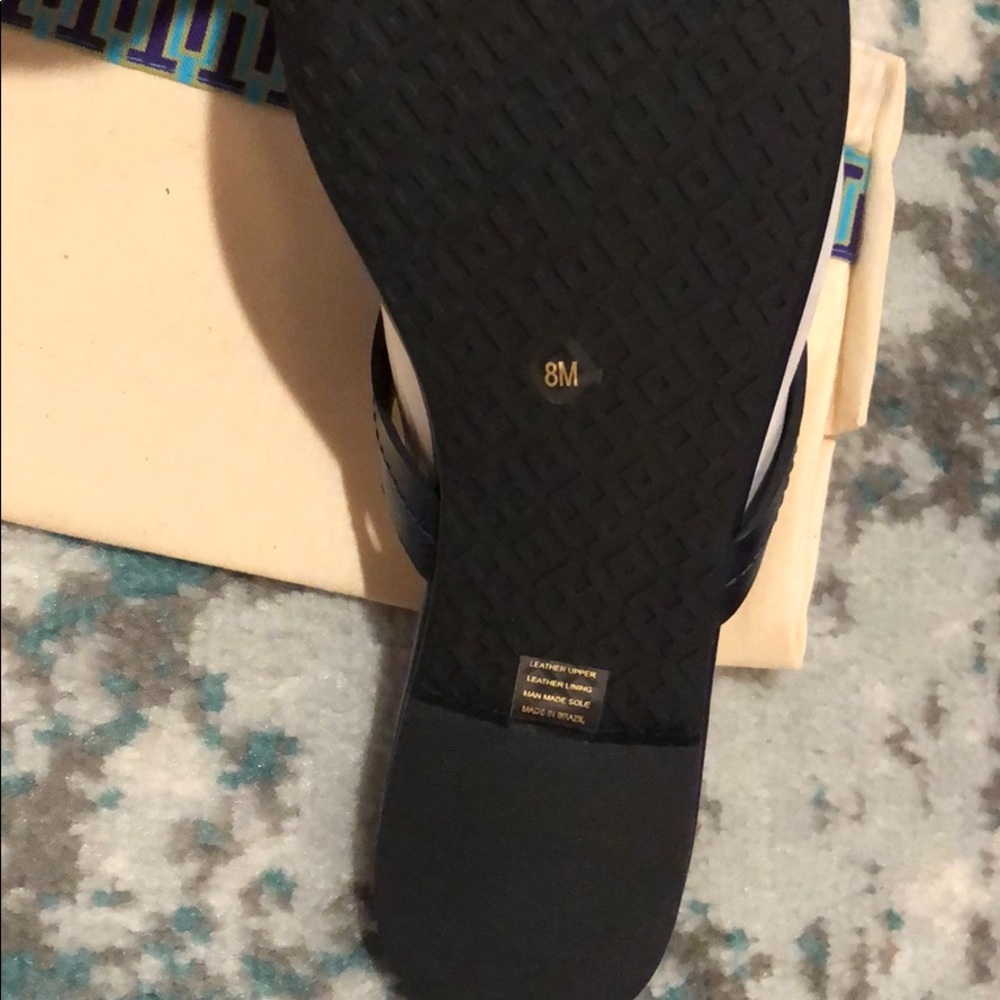Tory Burch Metal Miller navy sandals - Picture 8 of 8
